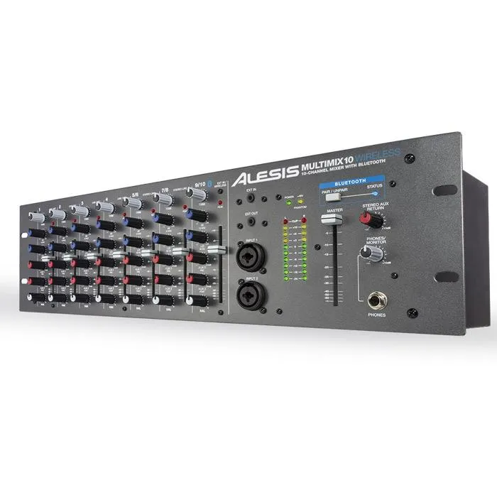 Alesis MULTIMIX 10 Wireless 10-Channel Rackmount Mixer w/ Bluetooth Wireless