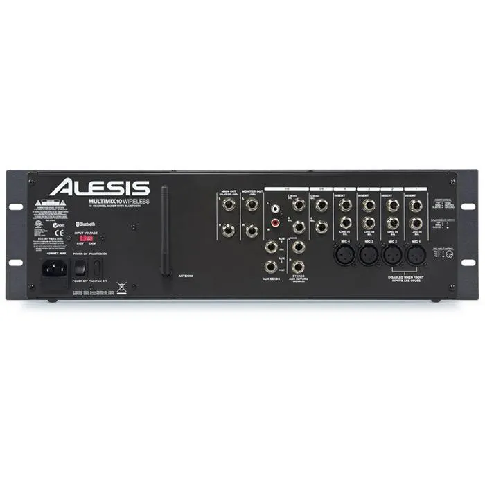 Alesis MULTIMIX 10 Wireless 10-Channel Rackmount Mixer w/ Bluetooth Wireless