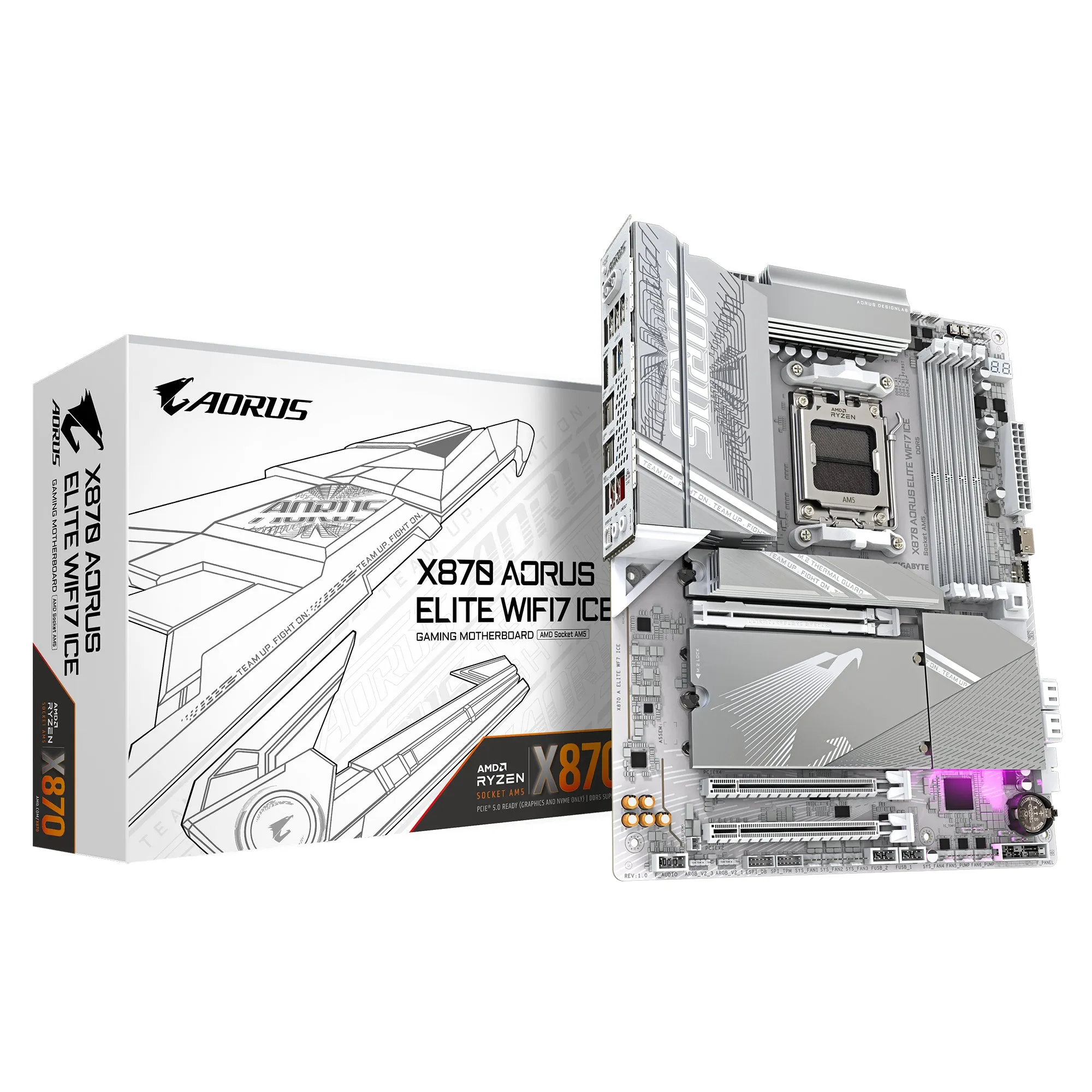 Aorus X870 Elite Wifi7 Ice - Motherboard - Atx - Socket Am5 - Amd X870