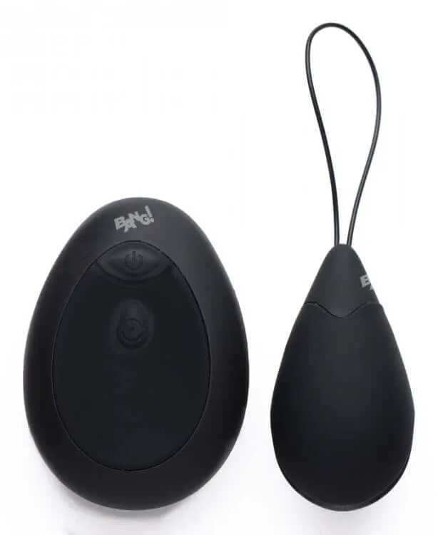 Bang! 10X Vibrating Silicone Egg with Remote Black