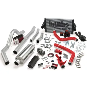 Banks Power 46356-B PowerPack System; Single Exh; S/S-Black Tip-1994-97 Ford 7.3L; CCLB; Auto