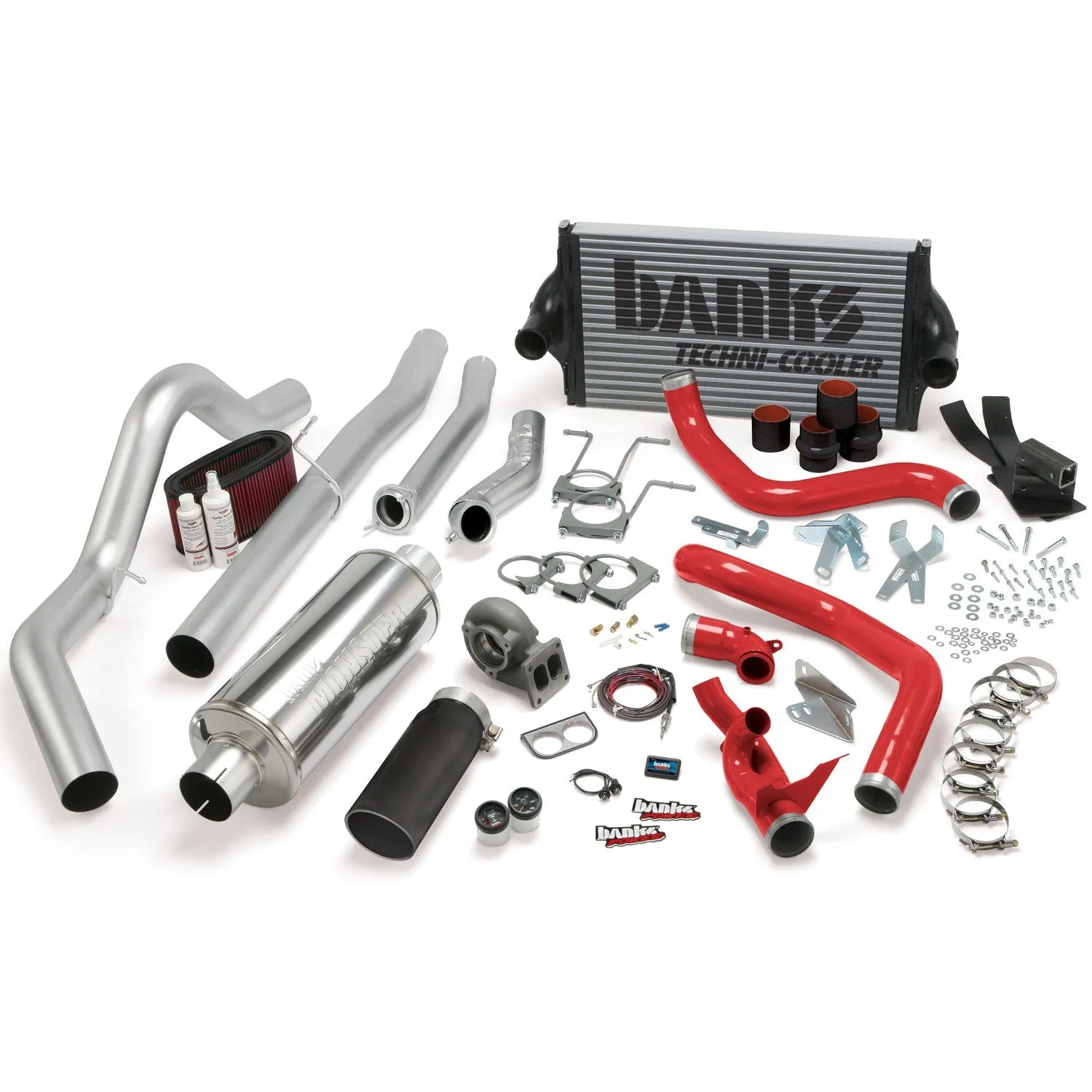 Banks Power 46361-B PowerPack System; Single Exh; S/S-Black Tip-1994-97 Ford 7.3L; CCLB; Man