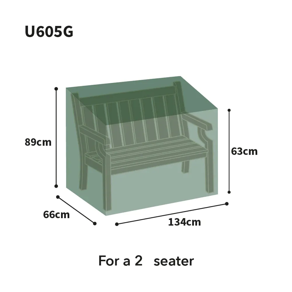 Bosmere Ultimate Protector Bench Seat Cover 2 Seat Green