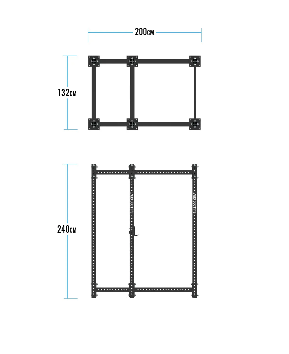 Bulldog Gear - MLPR4 Static Power Rack With Pull Up Bar