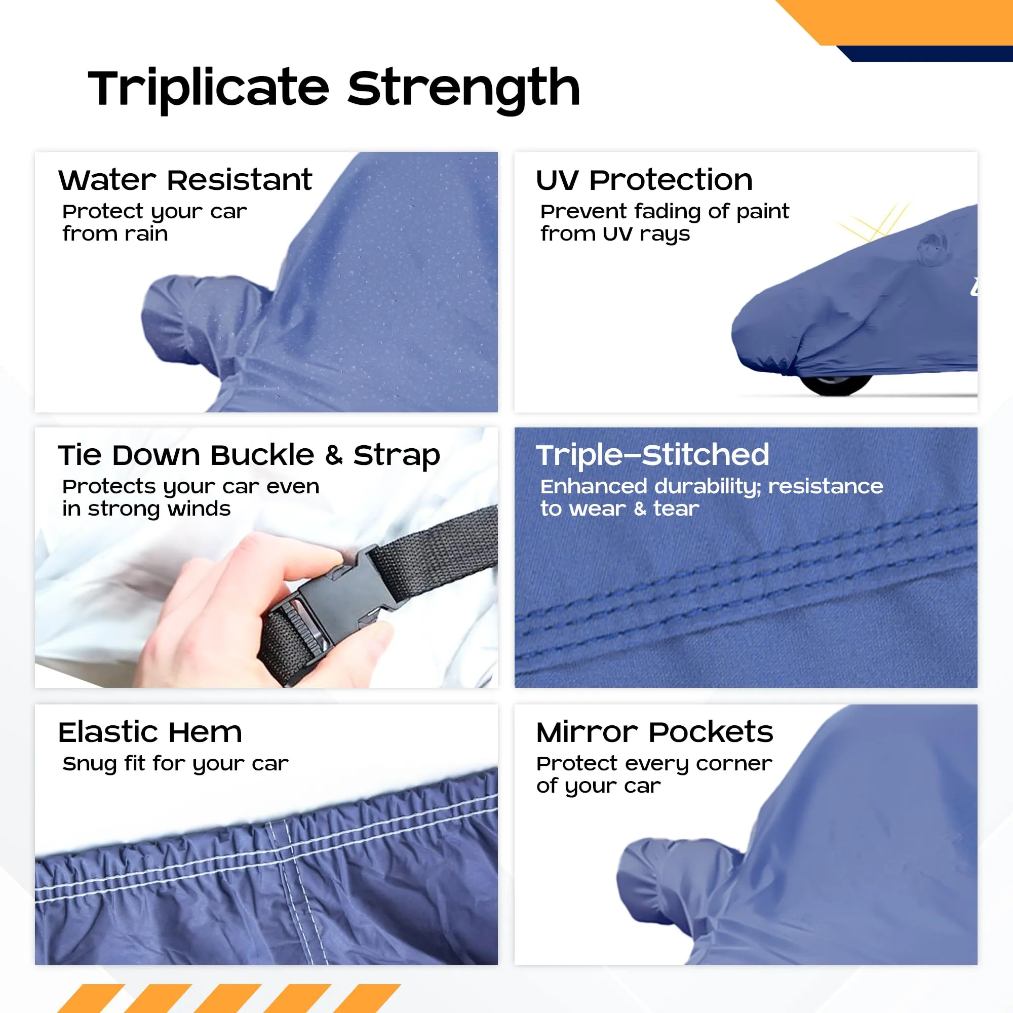 CARBINIC Car Body Cover for Mahindra Scorpio N (7Seater) 2022 |Water Resistant, UV Protection Car Cover |Scratchproof Body Shield| Dustproof All-Weather Cover| Mirror Pocket & Antenna |Car Accessories