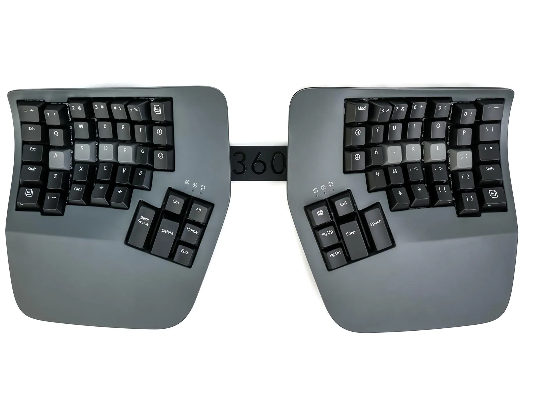Custom Built Kinesis Advantage360 Professional Signature Series Split Ergo Mechanical Keyboard (Bluetooth connection with open-source ZMK programming engine)