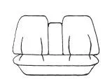Custom Made Esteem Velour Seat Covers Peugeot 504 GL / GLD Sedan 1980-1981 2 Rows