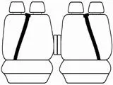 Custom Made Esteem Velour Seat Covers Suits Volkswagen Caravelle LWB 9 Seater Van 2008 3 Rows