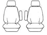 Custom Made Esteem Velour Seat Covers Suits Volkswagen Caravelle LWB 9 Seater Van 2008 3 Rows