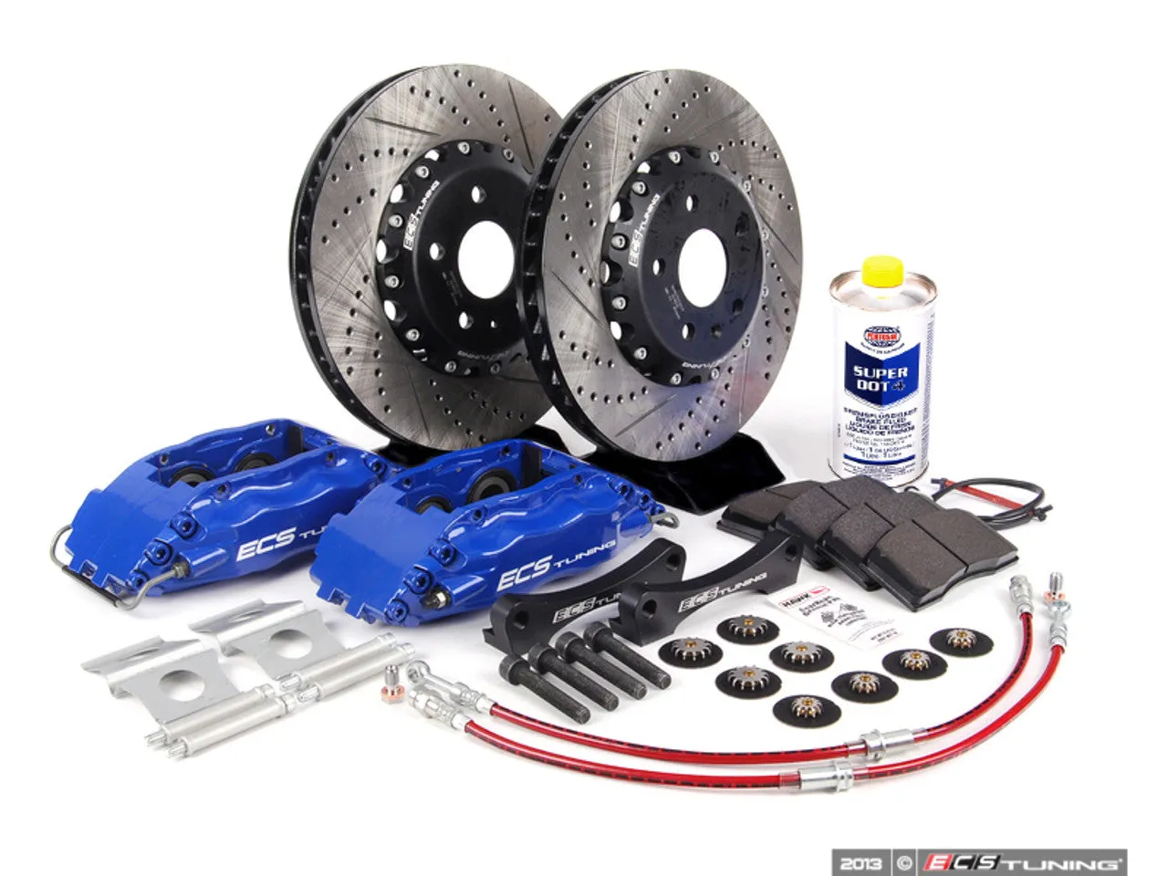 ECS TUNING - Stage 3 Big Brake Kit - Red 4 Piston Brake Calipers (332x32mm)