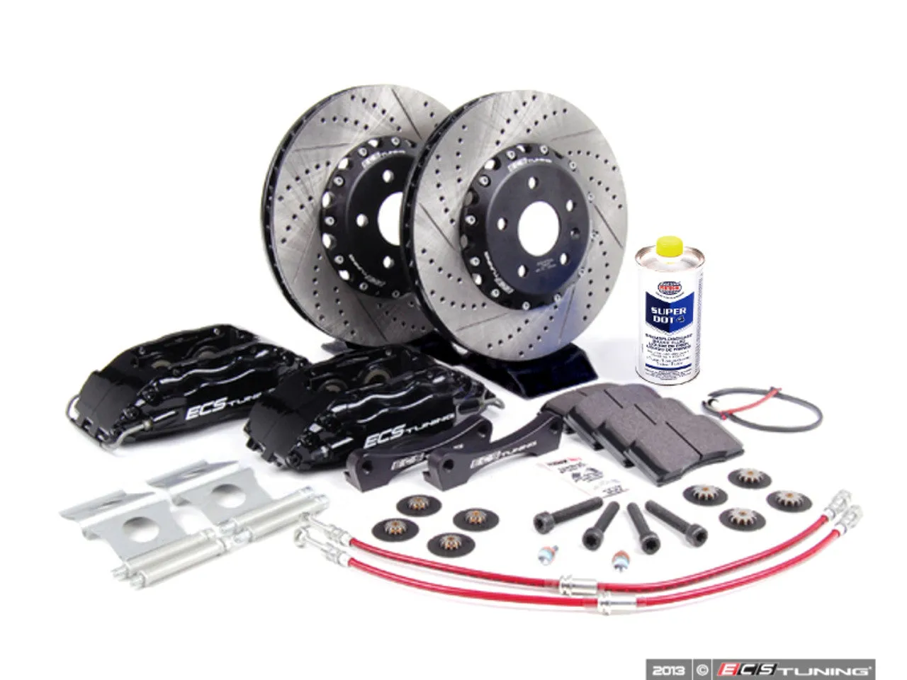 ECS TUNING - Stage 3 Big Brake Kit - Red 4 Piston Brake Calipers (332x32mm)
