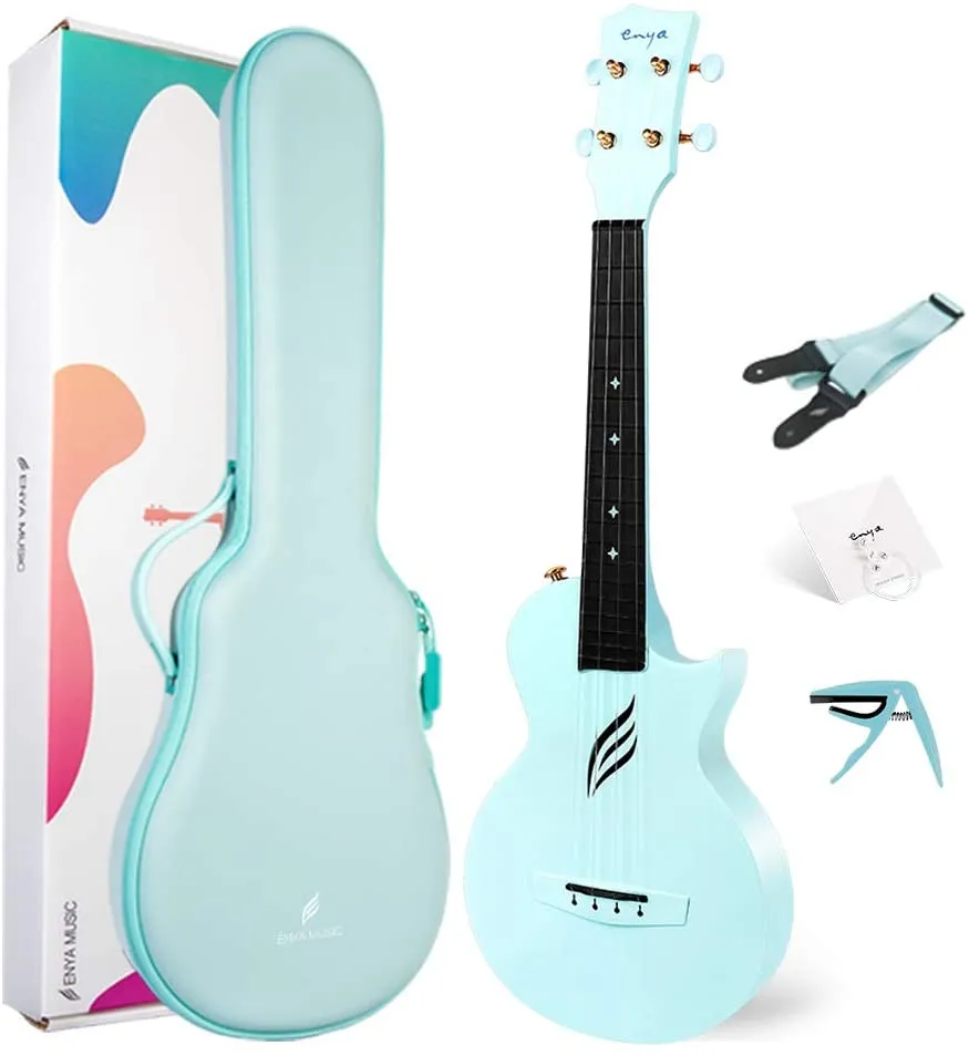 Enya Nova U Blue Concert Ukulele Carbon Fiber