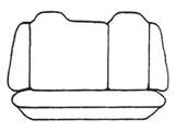 Esteem Velour Seat Covers Set Suits Ford Laser GL Sedan 1988-03/1990 2 Rows