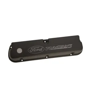Ford Racing Tall Valve Covers Baffled Breather Hole Oil Fill Cap - Ford Racing Logo - Black Powder Coat
