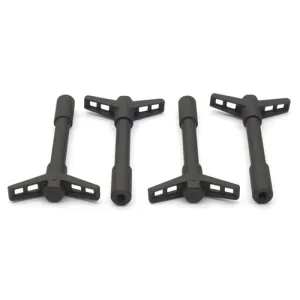 Ford Racing Valve Cover Wing Nut - 1/4-20 in Thread - 5 in Long - Ford Logo - Black Crinkle (Set of 4)