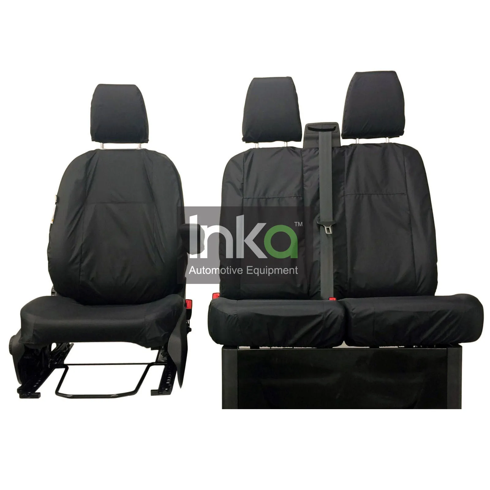 Ford Transit Custom INKA Front 1 2 Tailored Waterproof Seat Covers Set Grey MY12-23 (not for models with flip down armrest with cupholders) (Copy)