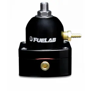 FUELAB 51506-1-L-L Fuel Pressure Regulator Carbureted (1-3 psi, 6AN-In, 6AN-Out) Black