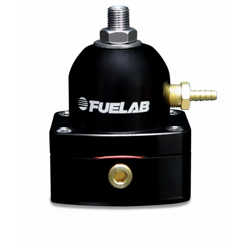 FUELAB 51506-1-L-L Fuel Pressure Regulator Carbureted (1-3 psi, 6AN-In, 6AN-Out) Black