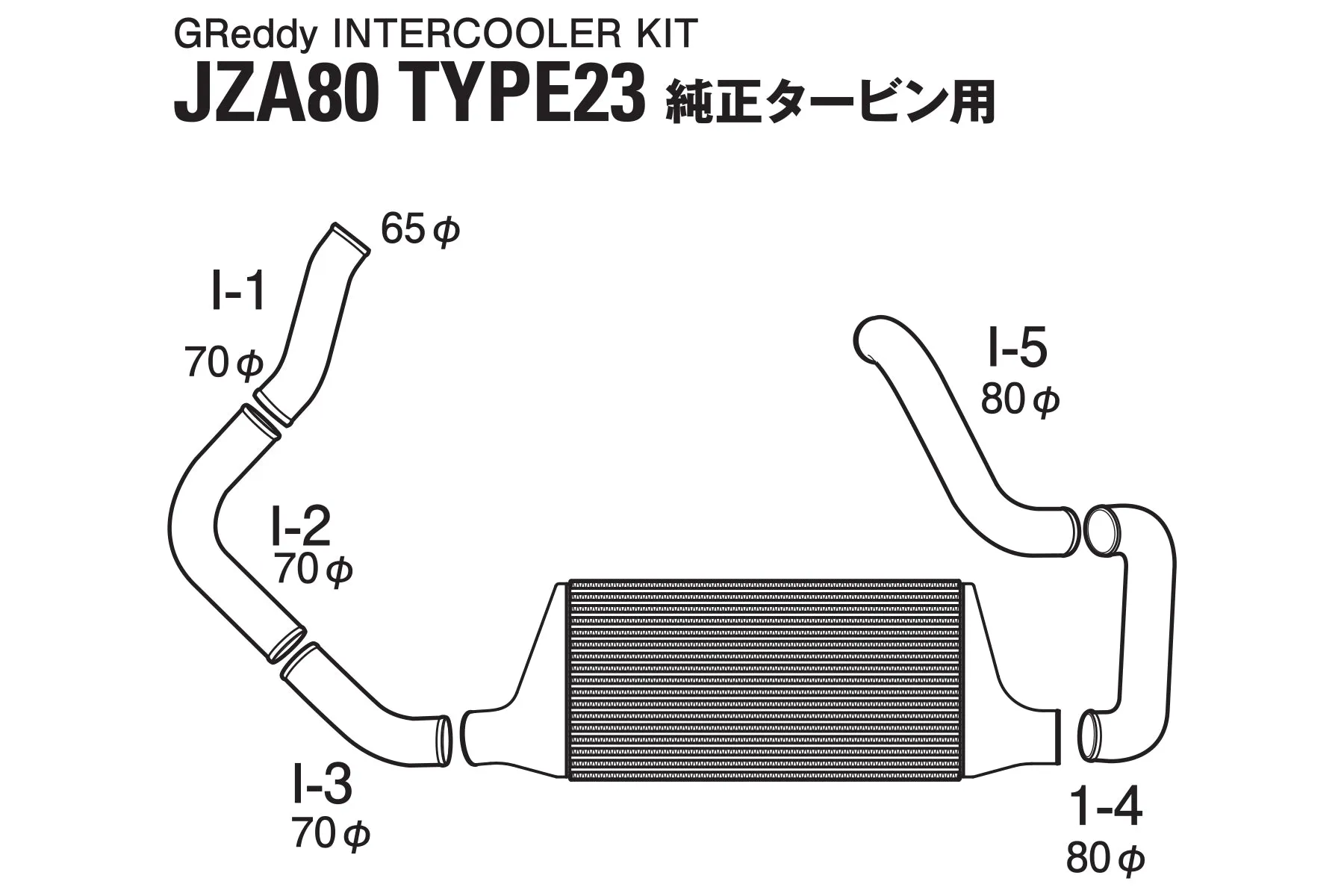 GREDDY INTERCOOLER KIT  JZA80 TYPE-23 - (12010201  12010202)