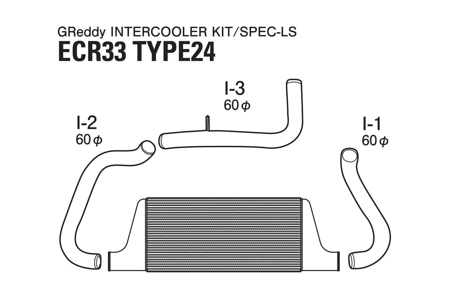GREDDY INTERCOOLER KIT T-24F ECR33 UPGRADED TURBO KIT - (12020213)