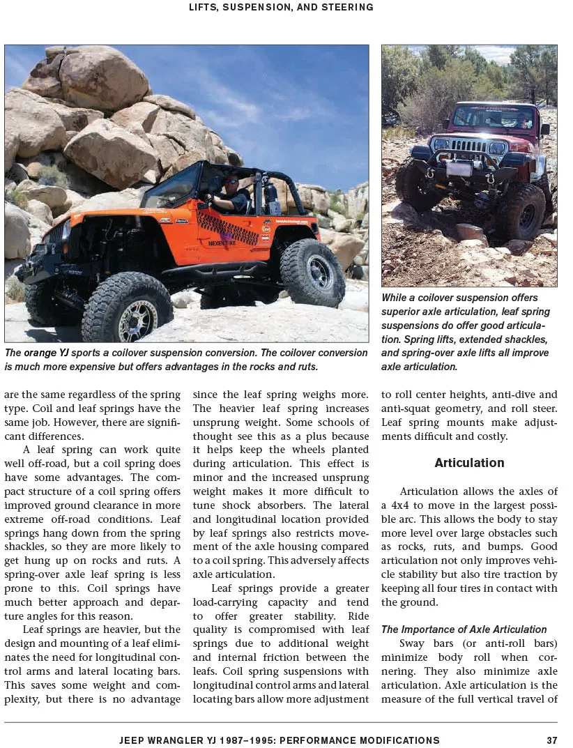 Jeep Wrangler YJ 1987-1995: Performance Modifications