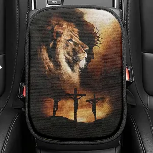 Jesus The Last Supper Seat Box Cover, Jesus Car Center Console Cover, Jesus Car Interior Accessories