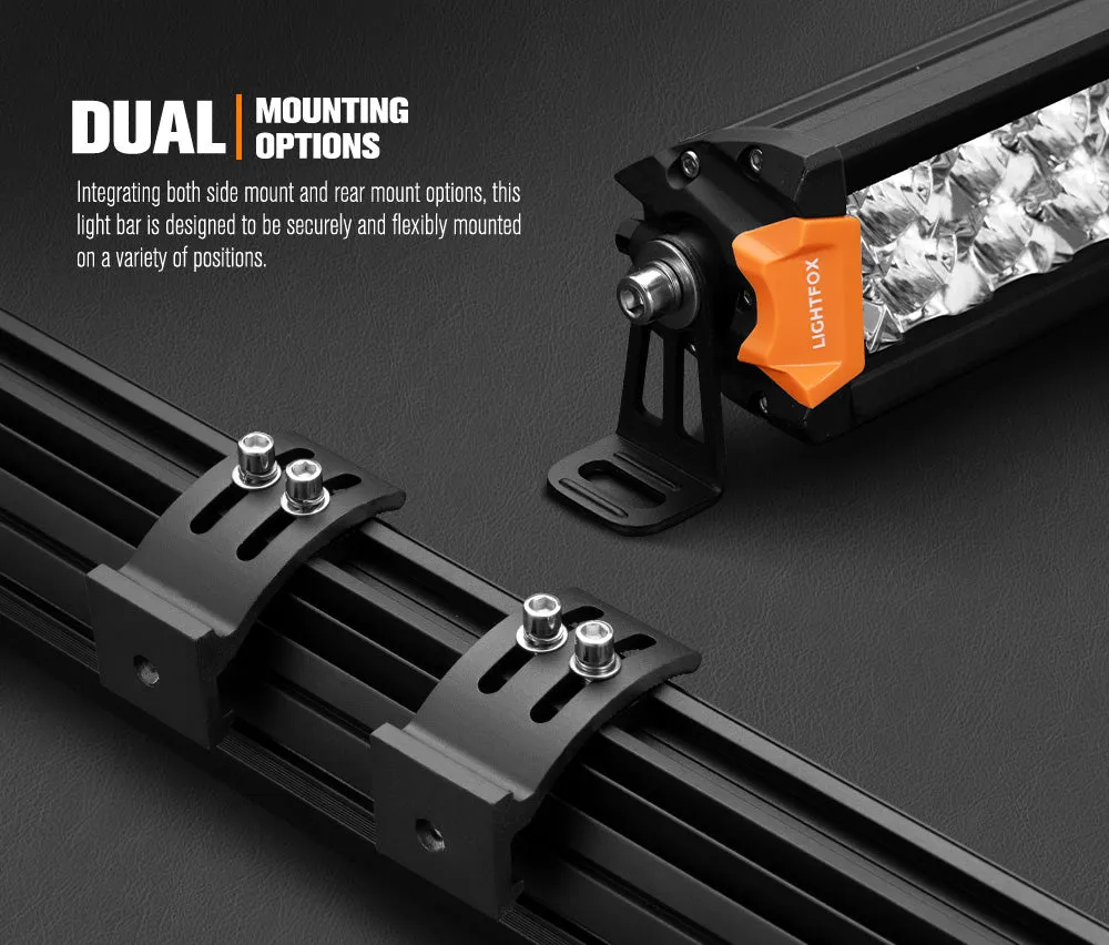 Lightfox OSRAM 9 inch LED Driving Lights   20 inch Dual Row LED Light Bar   Wiring Kit