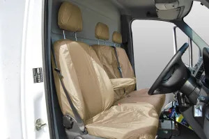 Mercedes Benz Sprinter Front Set 1 2 INKA Tailored Waterproof Seat Covers Almond MY06-18