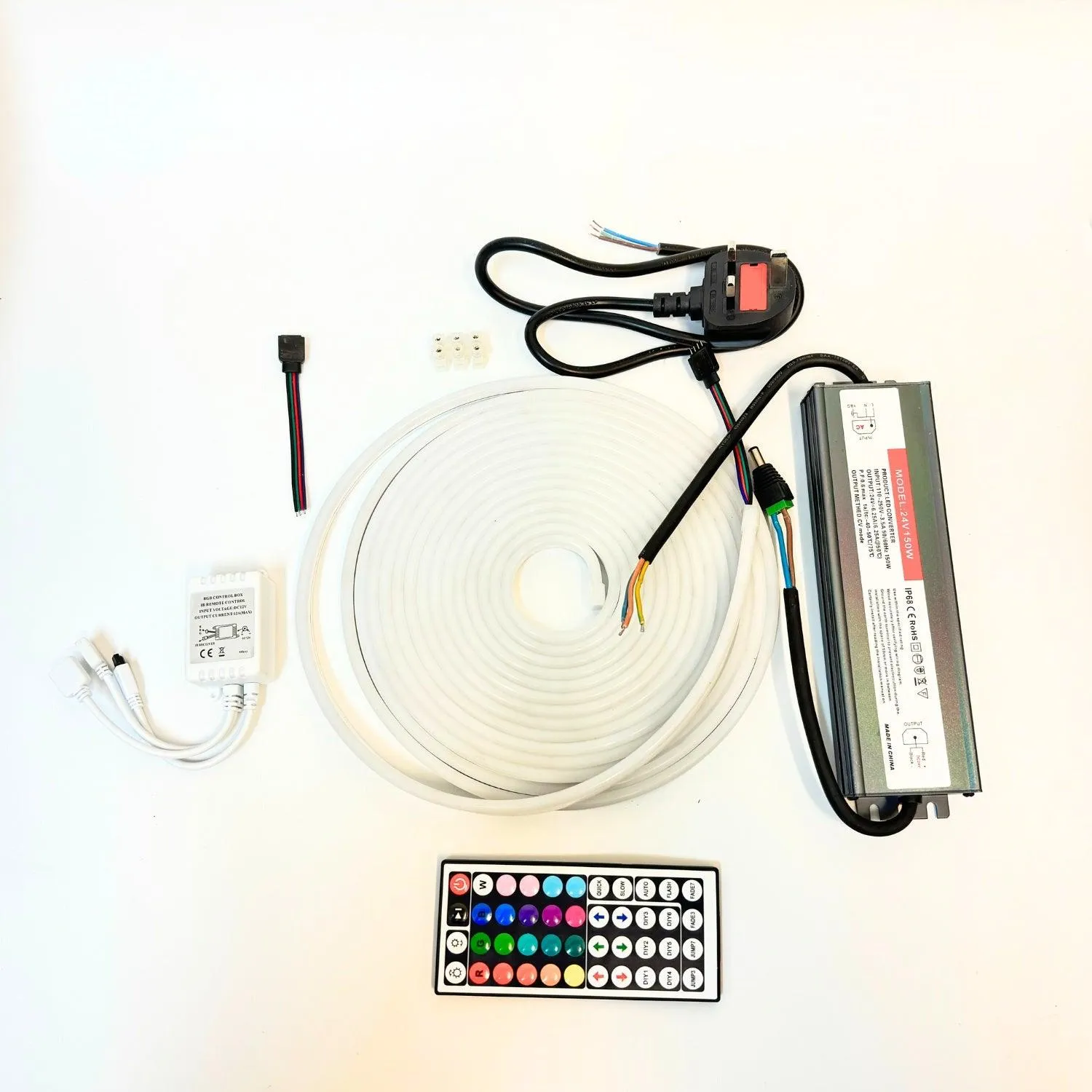 Mini RGB Neon Flex 24V 6x12mm IP65 Waterproof with WIFI Control App works with Alexa & Google Home 10 Metre Kit