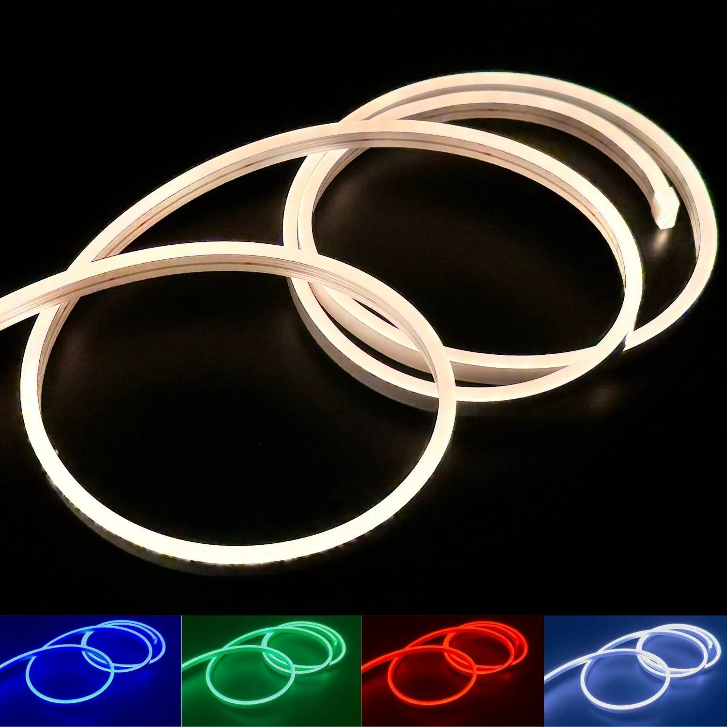 Mini RGB Neon Flex 24V 6x12mm IP65 Waterproof with WIFI Control App works with Alexa & Google Home 10 Metre Kit