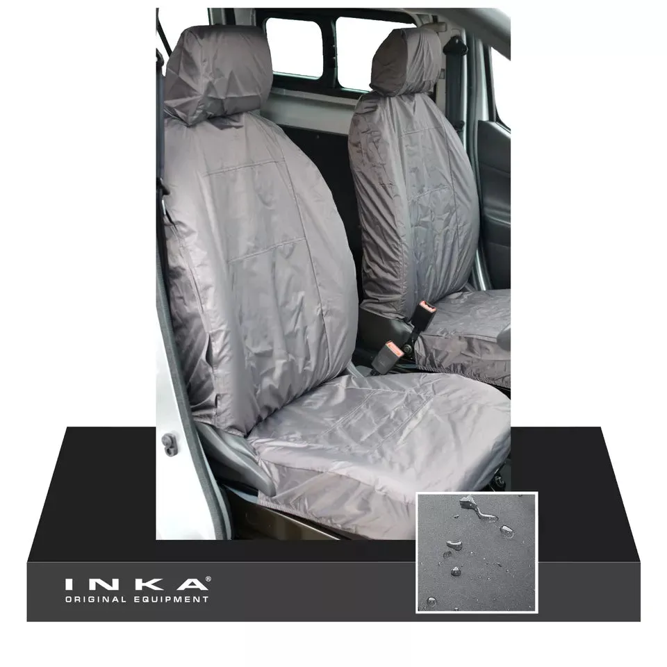 Nissan NV 250 Front 1 1 INKA Fully Tailored Waterproof Seat Covers Grey MY08-16