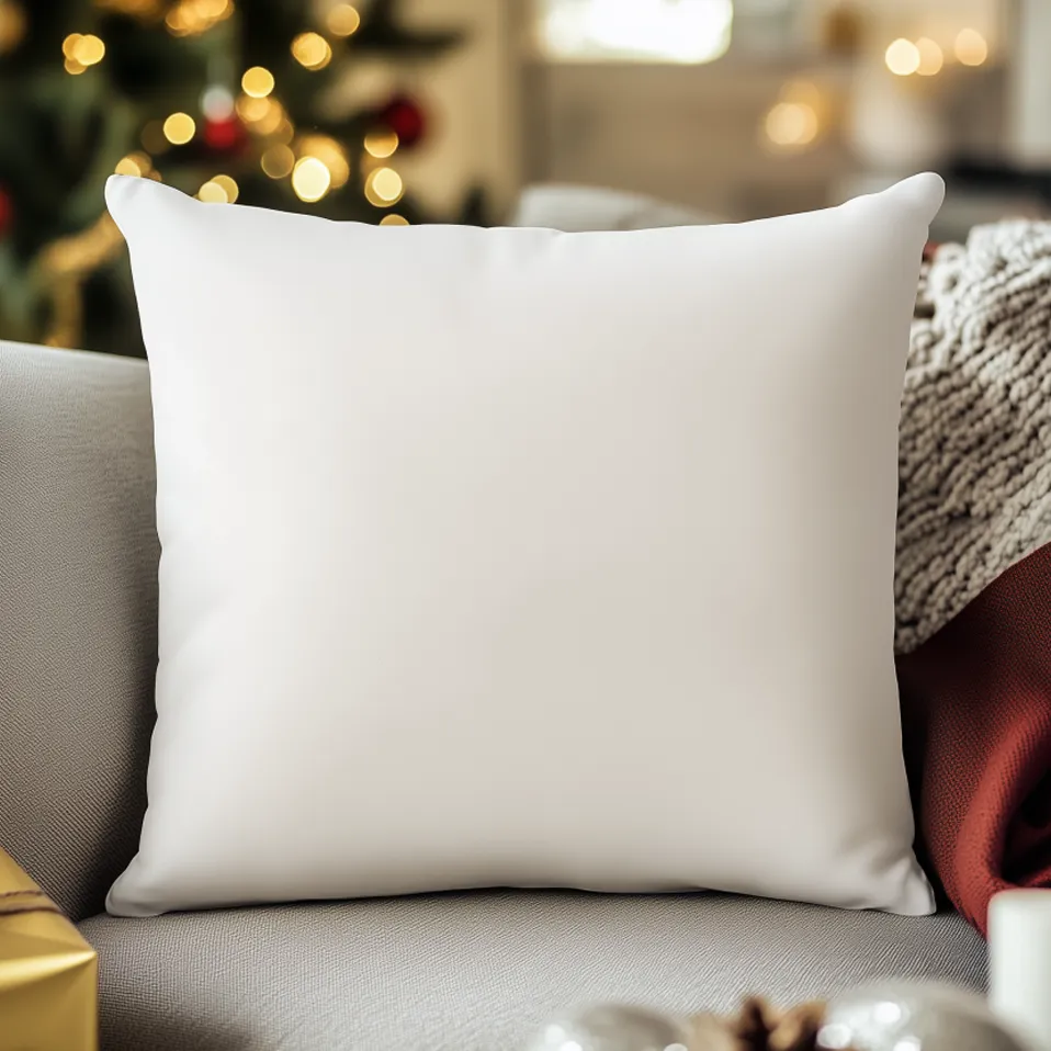 Personalized Sleigh Vintage Christmas Throw Pillow Cover