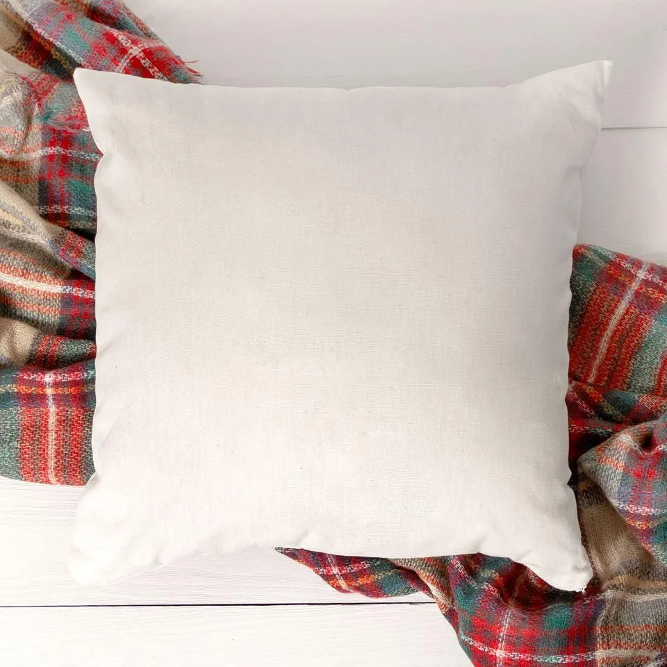 Personalized Sleigh Vintage Christmas Throw Pillow Cover