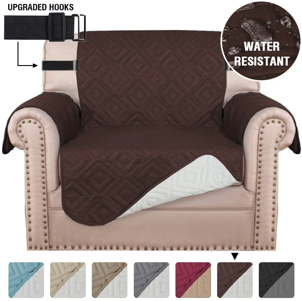Reversible Quiled Sofa Slipcover Chair Cover Water Resistant