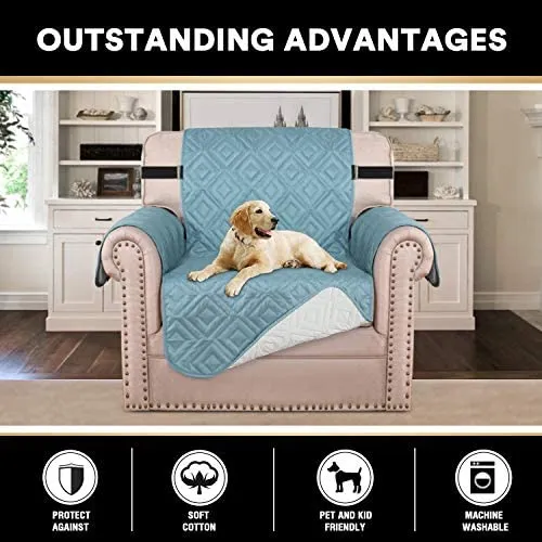 Reversible Quiled Sofa Slipcover Chair Cover Water Resistant