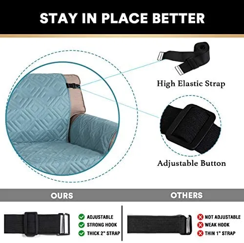 Reversible Quiled Sofa Slipcover Chair Cover Water Resistant
