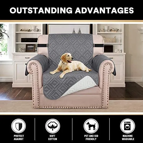 Reversible Quiled Sofa Slipcover Chair Cover Water Resistant