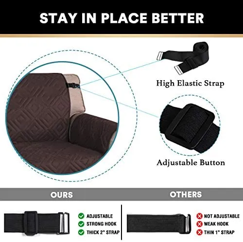 Reversible Quiled Sofa Slipcover Chair Cover Water Resistant