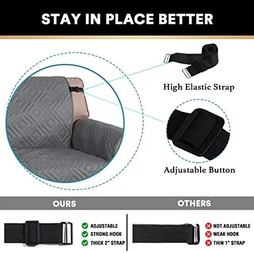 Reversible Quiled Sofa Slipcover Chair Cover Water Resistant