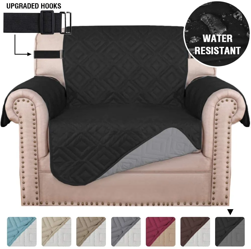 Reversible Quiled Sofa Slipcover Chair Cover Water Resistant