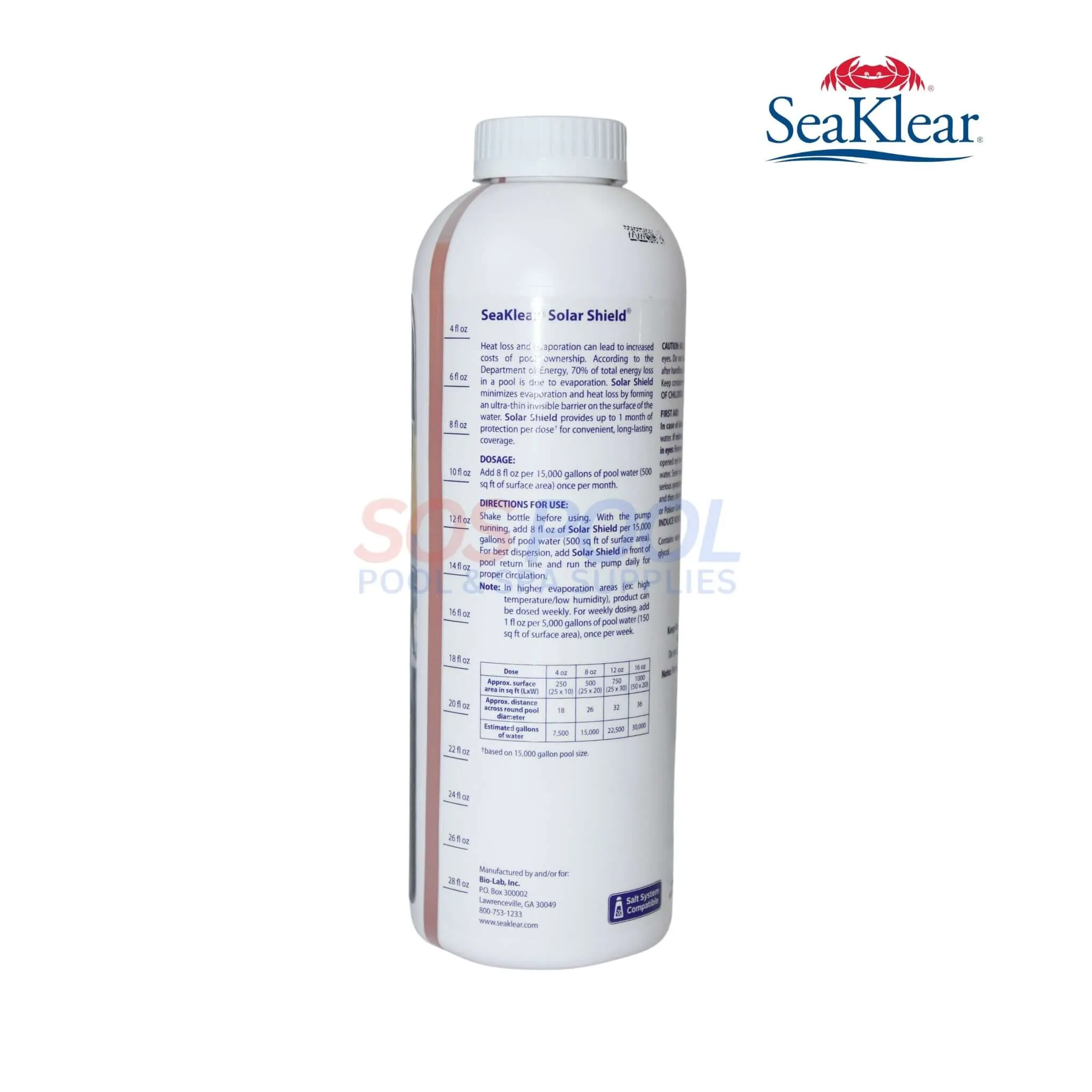 SeaKlear Solar Shield Liquid Solar Pool Cover | 32oz | 90245SKR