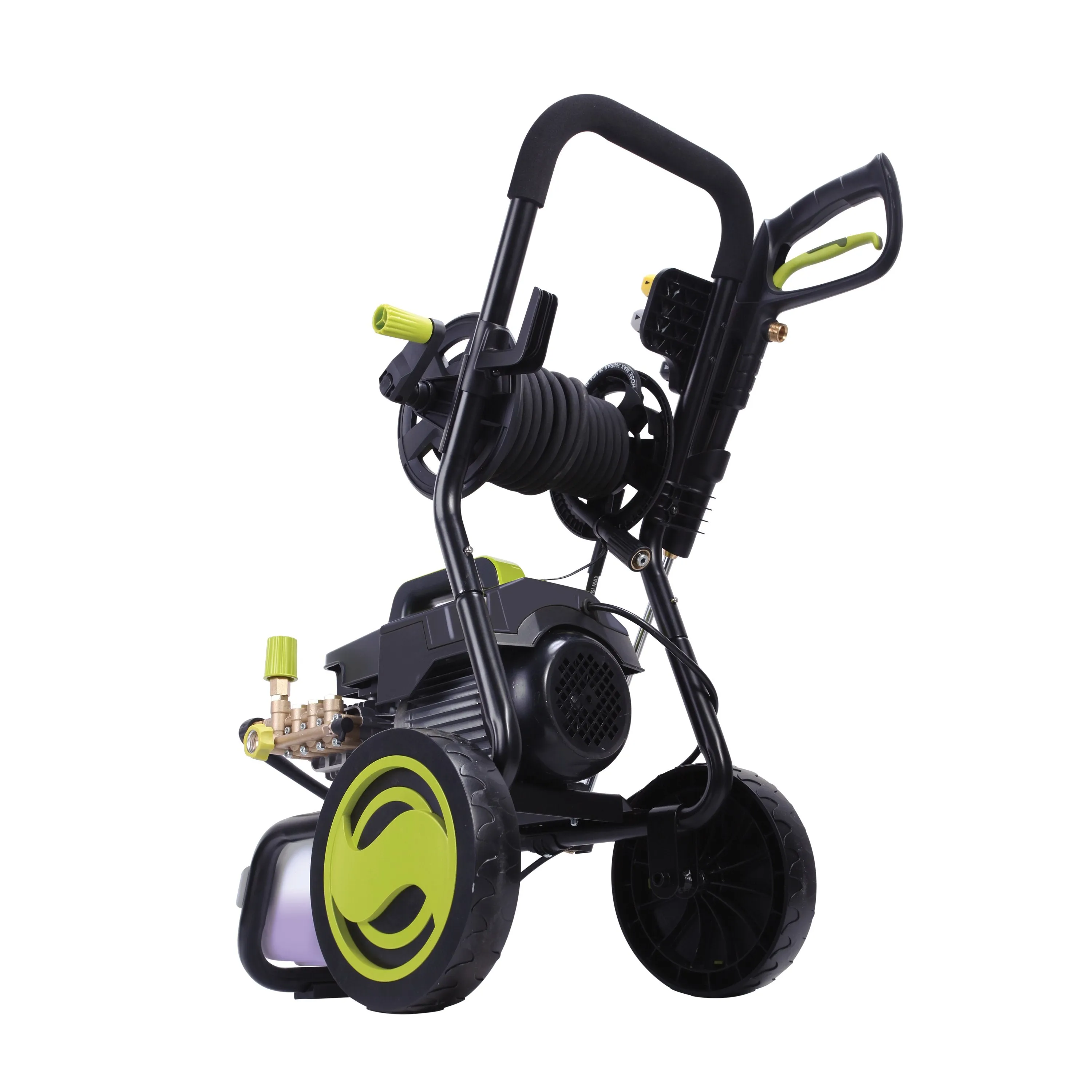 Sun Joe SPX9009-PRO Commercial Series Cold Water Electric Direct Drive Crank Shaft Pressure Washer | 1800 PSI Max | 1.6 GPM Max | 2.41 HP Brushless Induction Motor | 120 Volt | Wall Mount | Roll Cage | Hose Reel