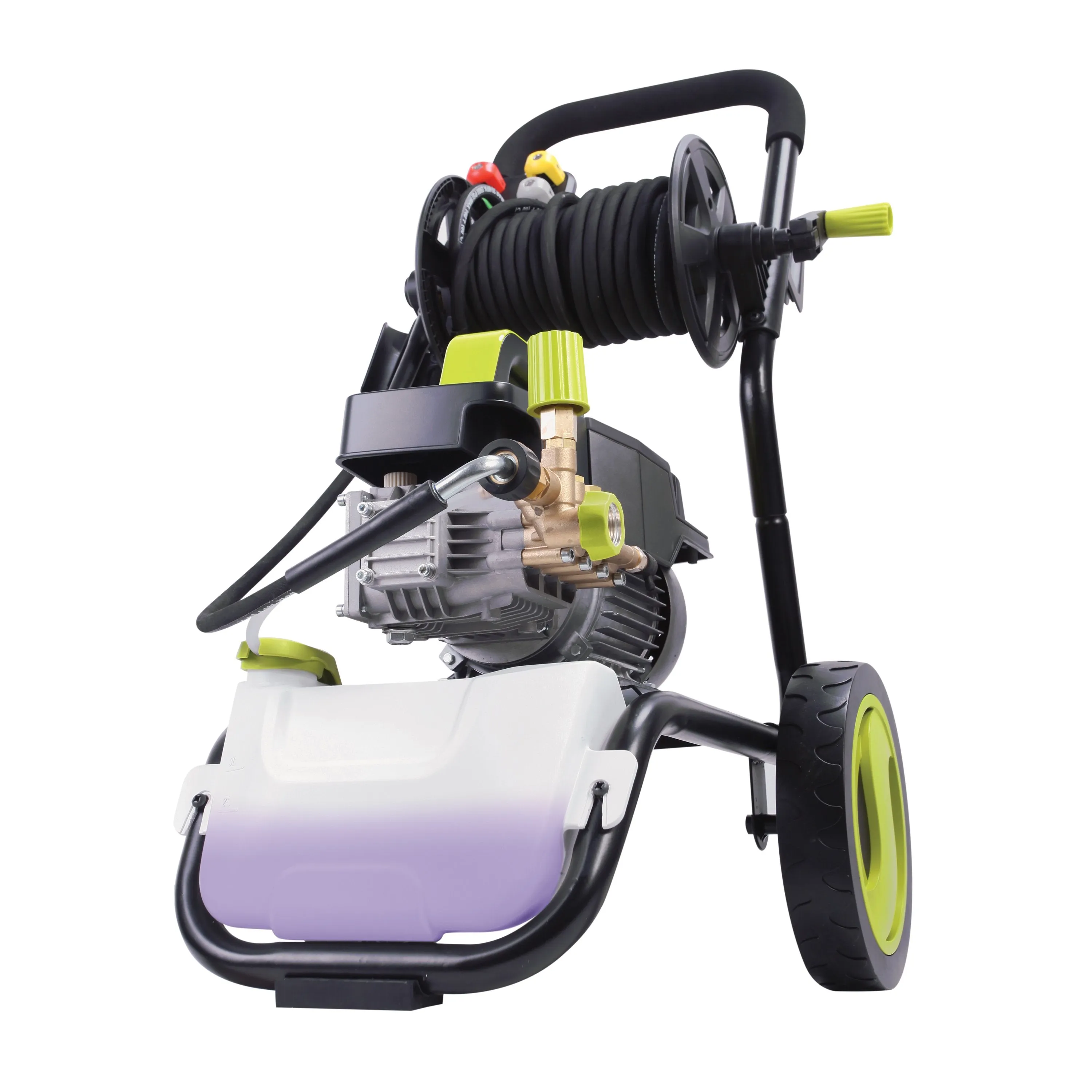 Sun Joe SPX9009-PRO Commercial Series Cold Water Electric Direct Drive Crank Shaft Pressure Washer | 1800 PSI Max | 1.6 GPM Max | 2.41 HP Brushless Induction Motor | 120 Volt | Wall Mount | Roll Cage | Hose Reel