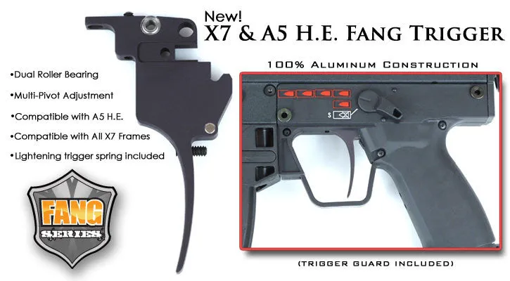 Techt X7 and A-5 H.E. E-Grip Fang Trigger Kit
