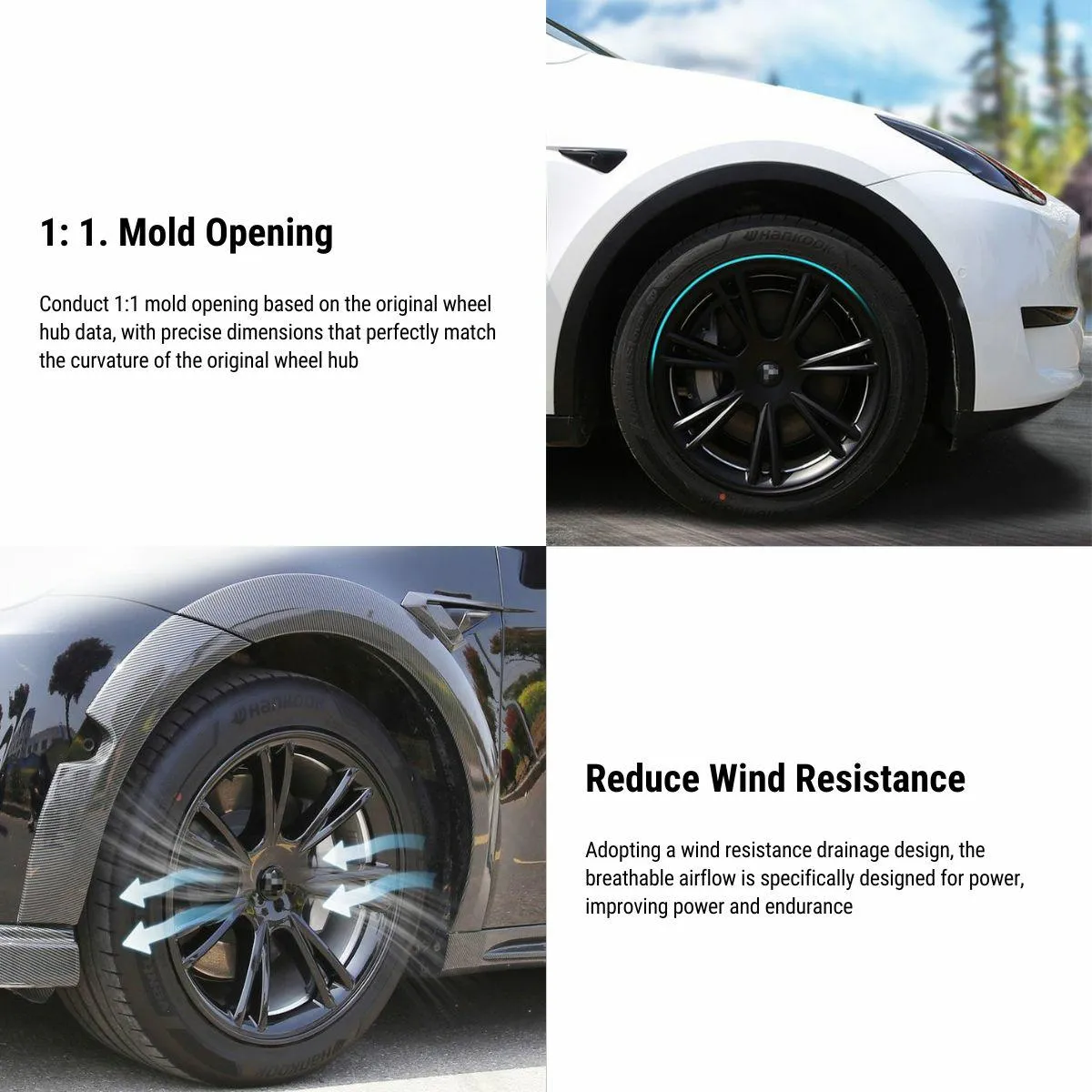 TESERY 19‘ Wheel Covers for Tesla Model Y【4PCS】