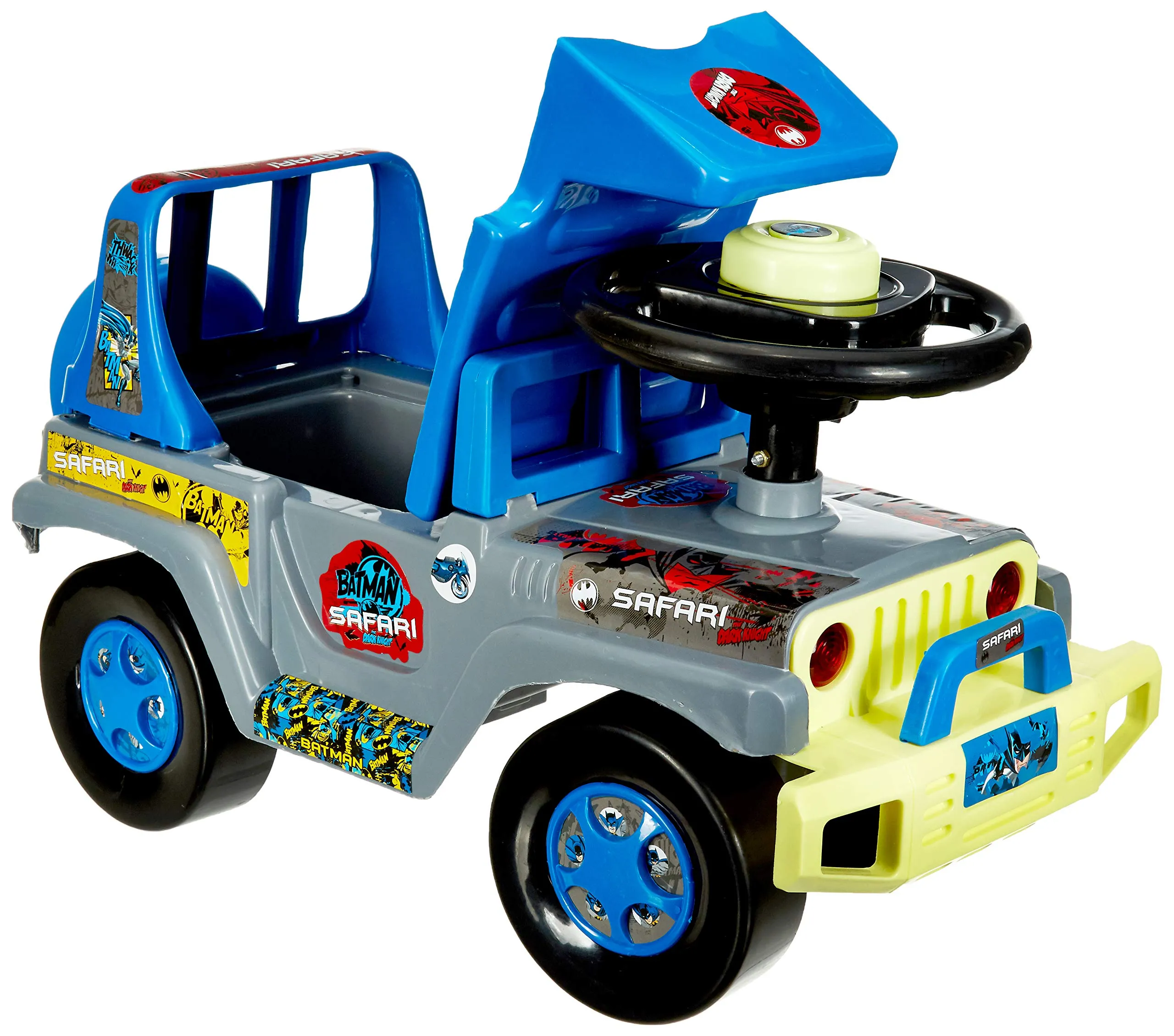 Toyzone Ride On | Baby Car | Kids Car | Toy Car| Push Car| Swing Car| Ride on Car with Music & Horn (Batman Safari)