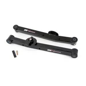 UMI Performance Tubular Control Arm Lower Polyurethane Bushings Steel - Black Powder Coat