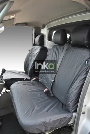 Vauxhall Vivaro Opel A X83 MY2001-2015 Tailored Waterproof Seat Covers Front Set 1 2 Grey